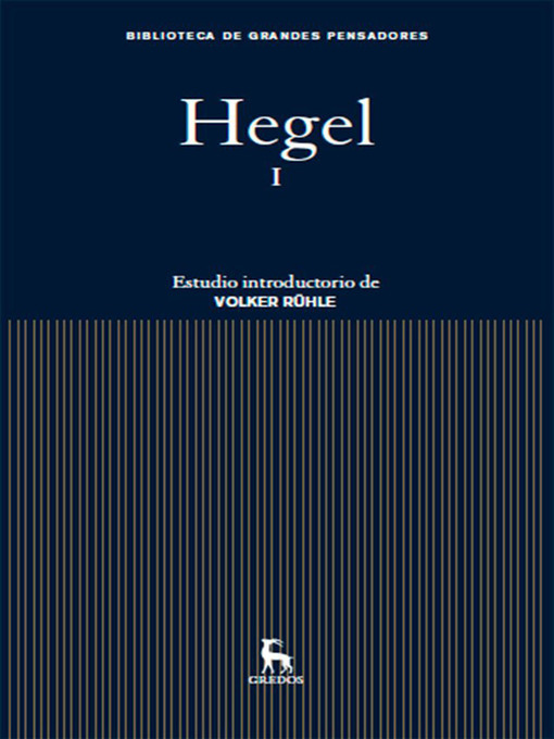 Title details for Hegel I by Georg Wilhelm Friedrich Hegel - Available